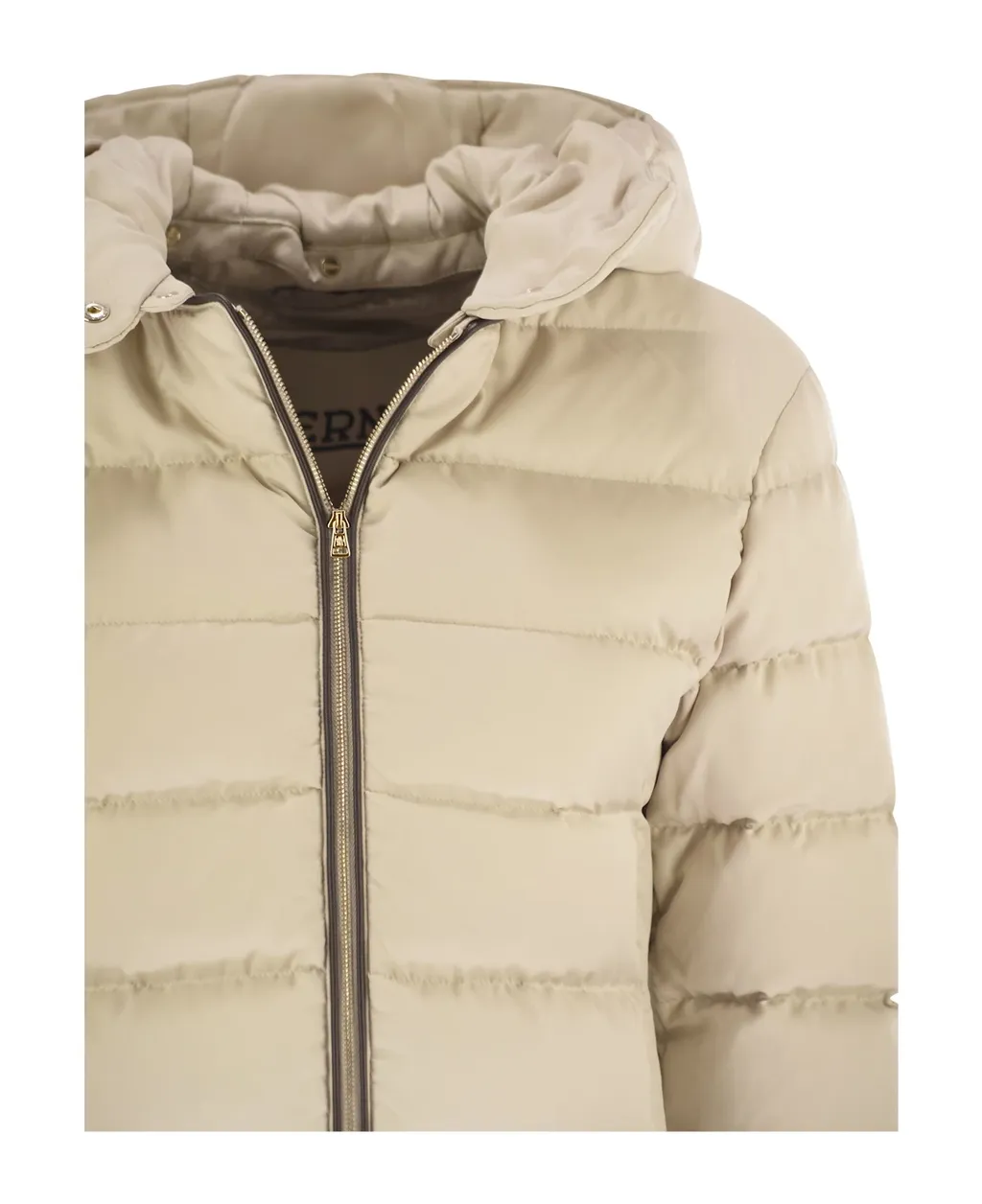 Zip-Up Hooded Down Jacket