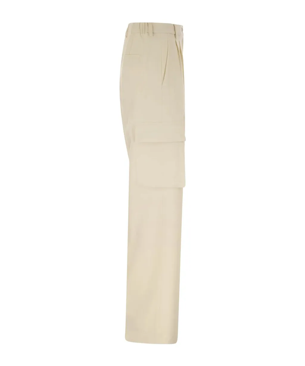 Pleated Detail Cargo Trousers