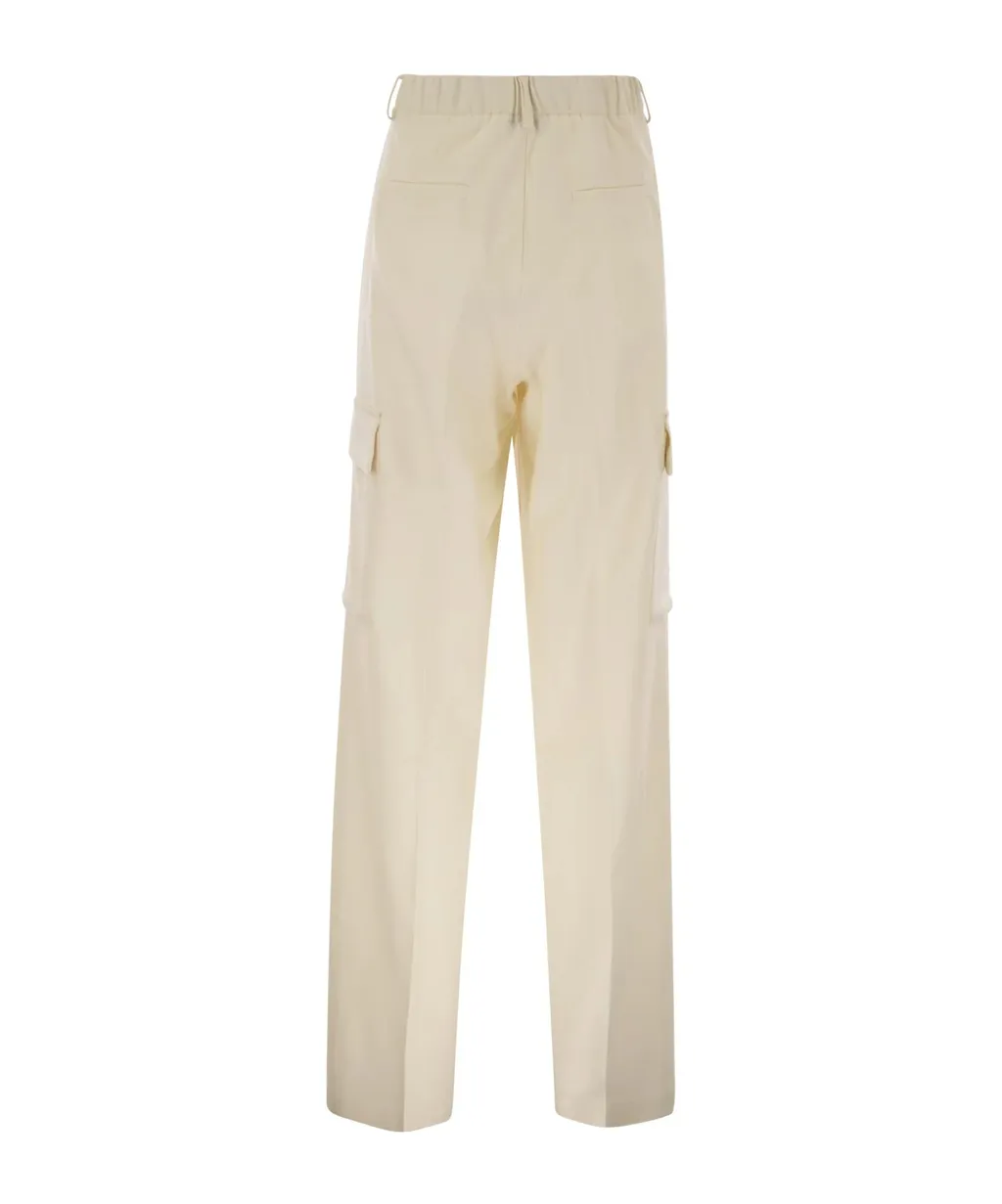 Pleated Detail Cargo Trousers