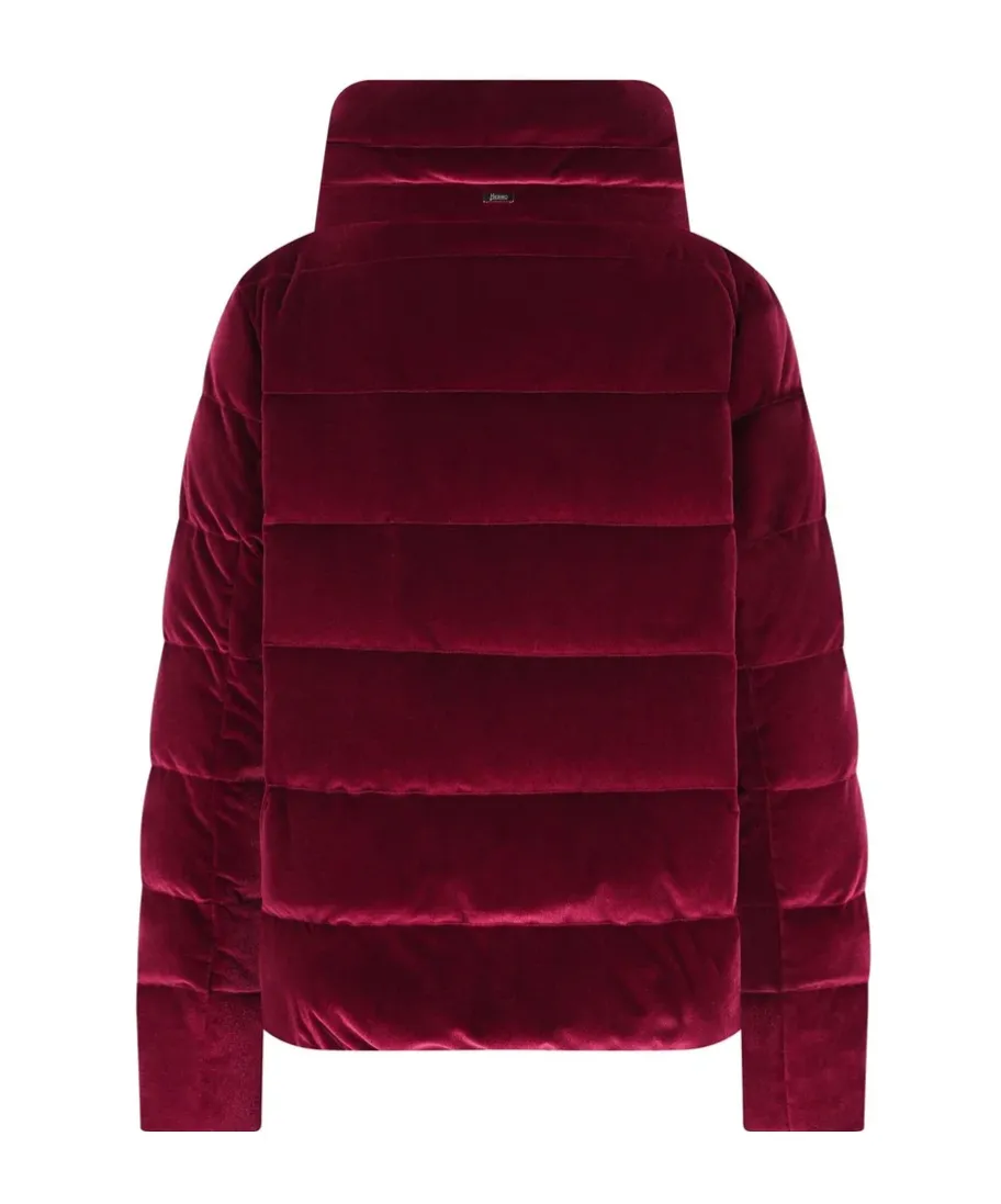 Quilted Long-Sleeved Down Jacket
