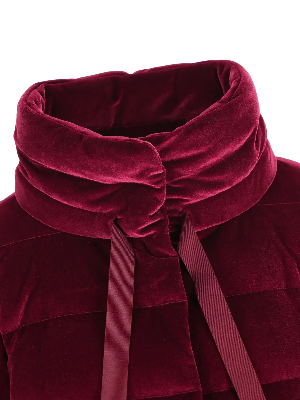 Quilted Long-Sleeved Down Jacket