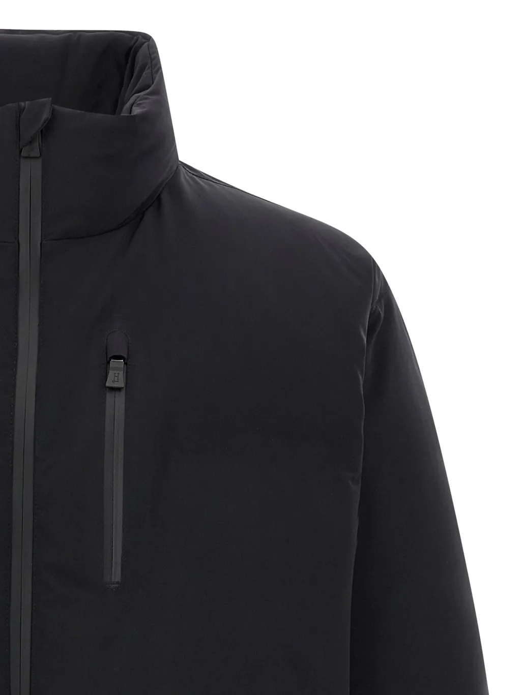 Zipped Quilted High-Neck Down Jacket