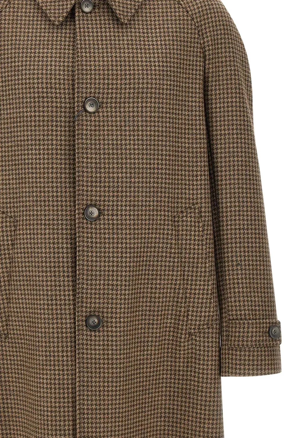 Houndstooth Button Coat