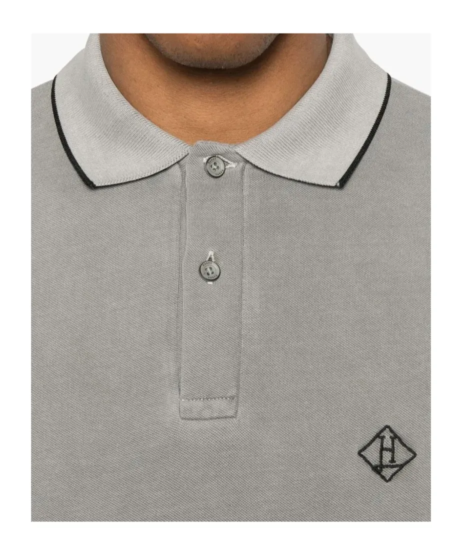 Logo Embroidered Short Sleeved Polo Shirt
