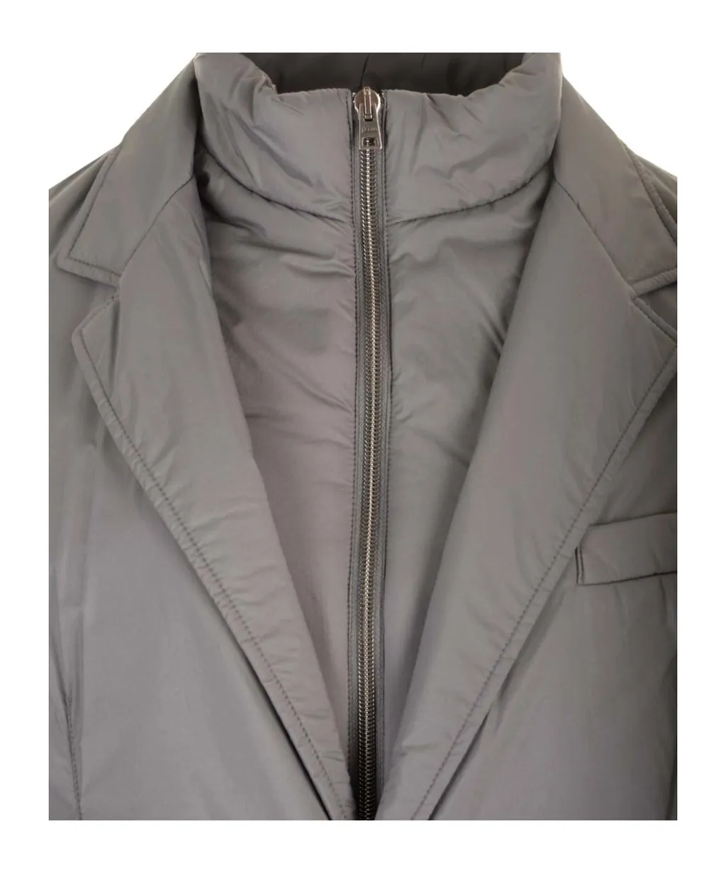 Layered Detail Zipped Jacket