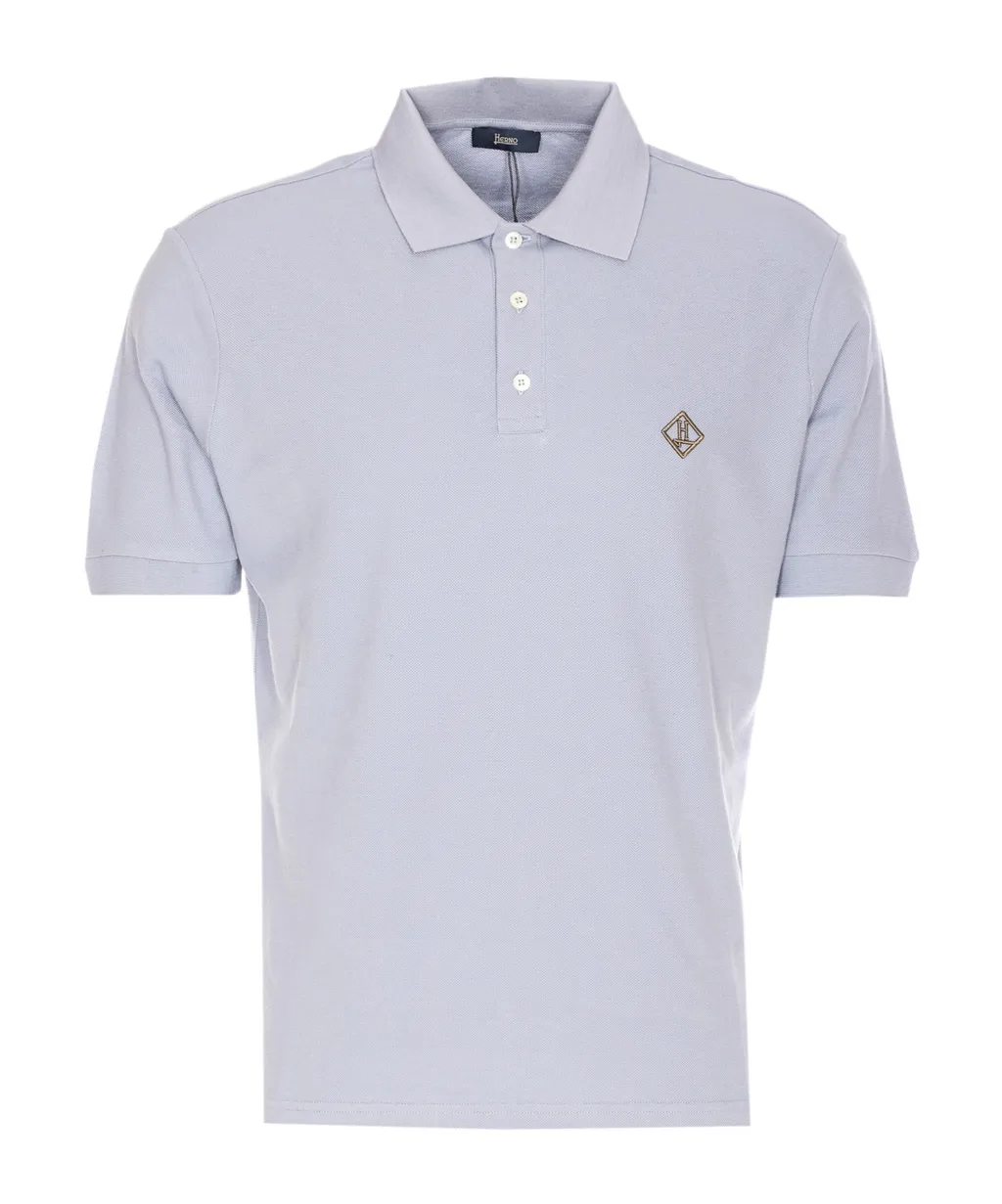 Logo Embroidered Basic Polo Shirt