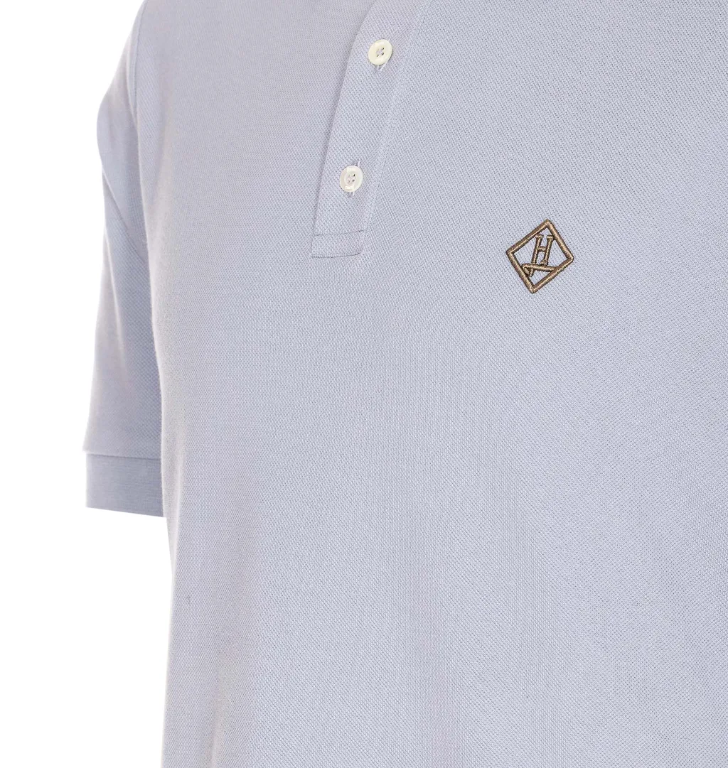 Logo Embroidered Basic Polo Shirt
