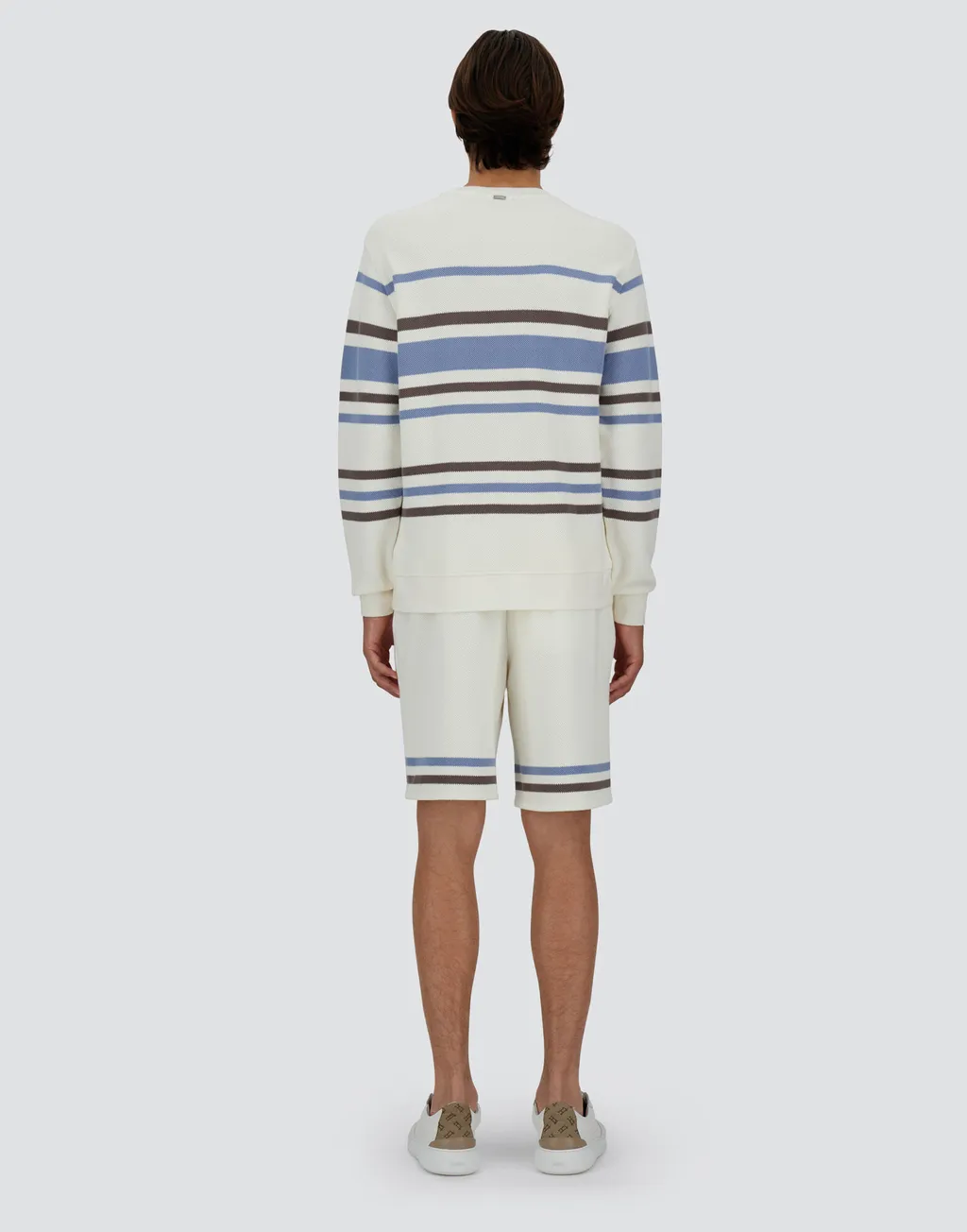 Sweatshirt In Stripe Cotton Sweater