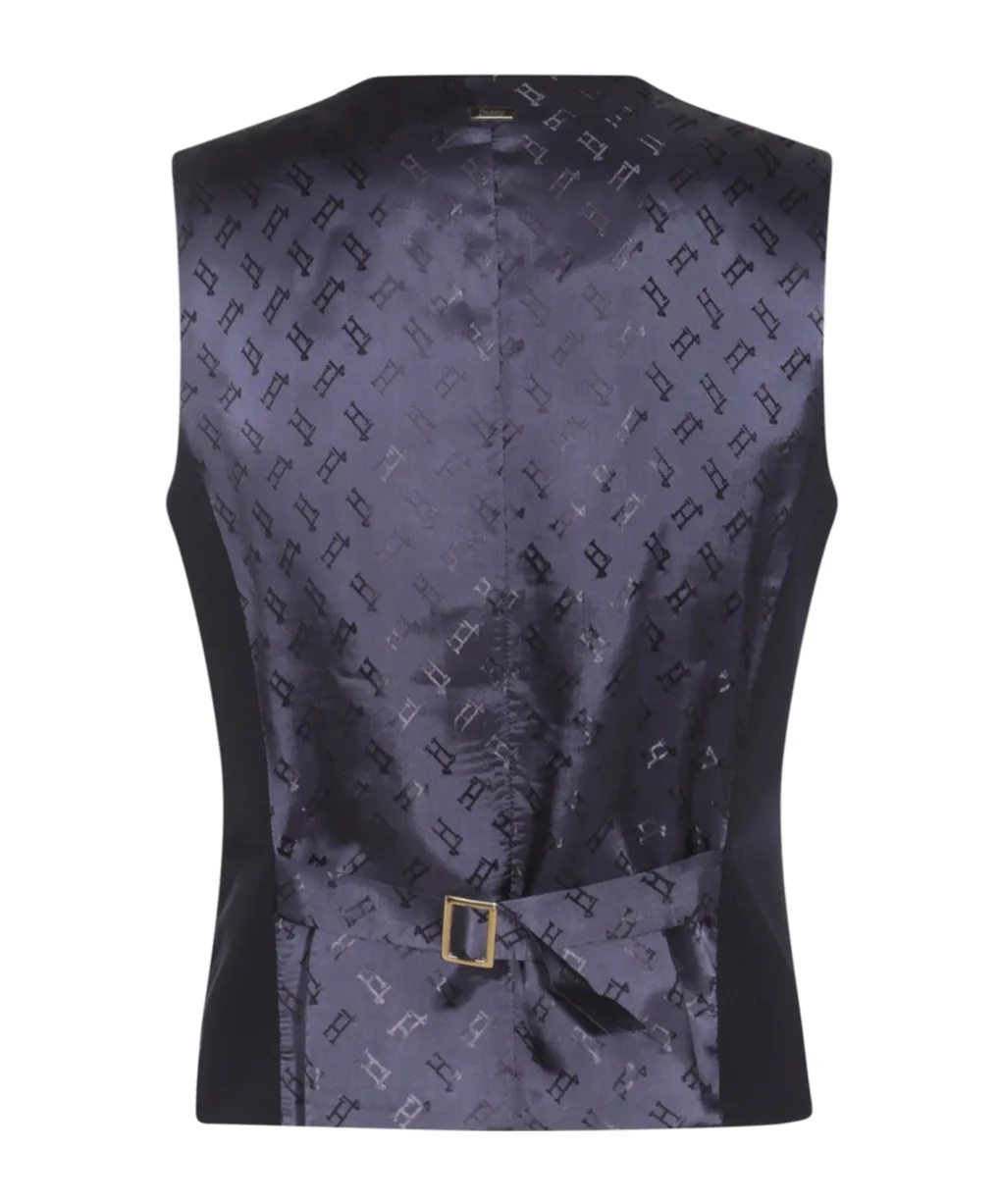 Logo-Jacquard V-Neck Waistcoat