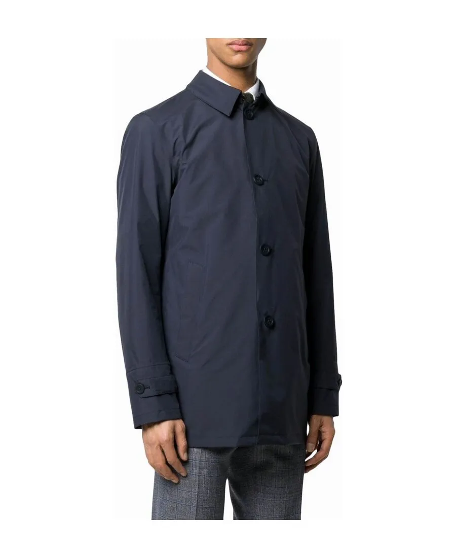 Point-Collar Button-Through Coat