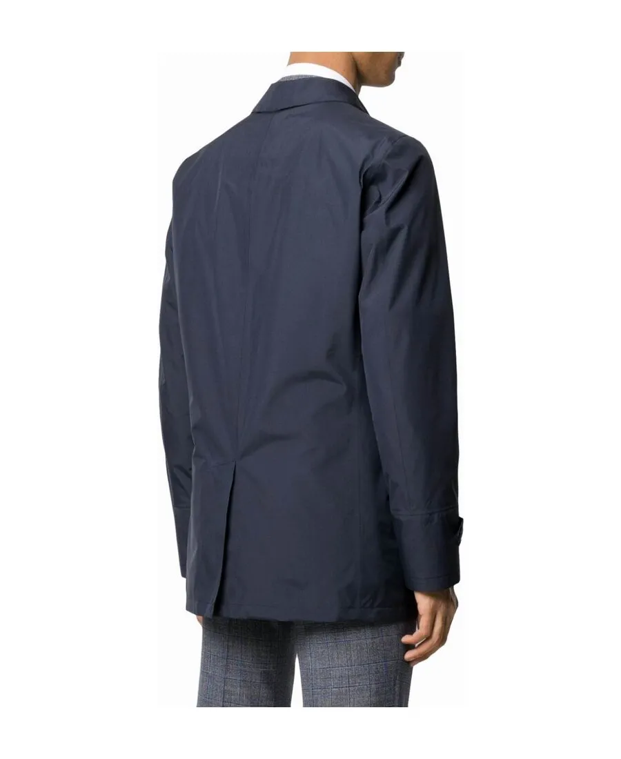 Point-Collar Button-Through Coat