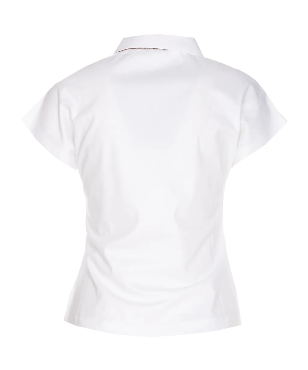 Logo-Tape Short-Sleeved Polo Top