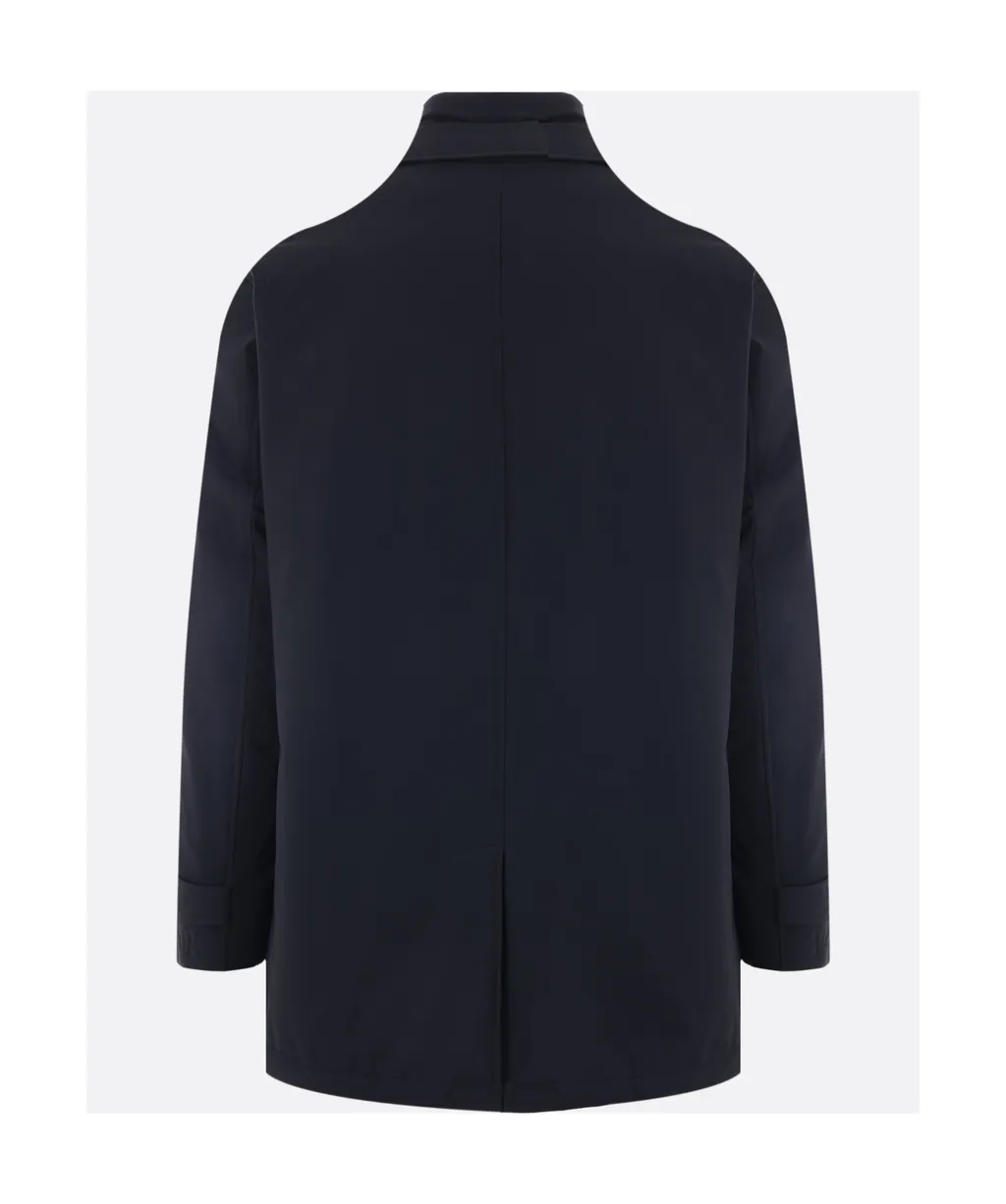 Buttoned Layered Effect Coat
