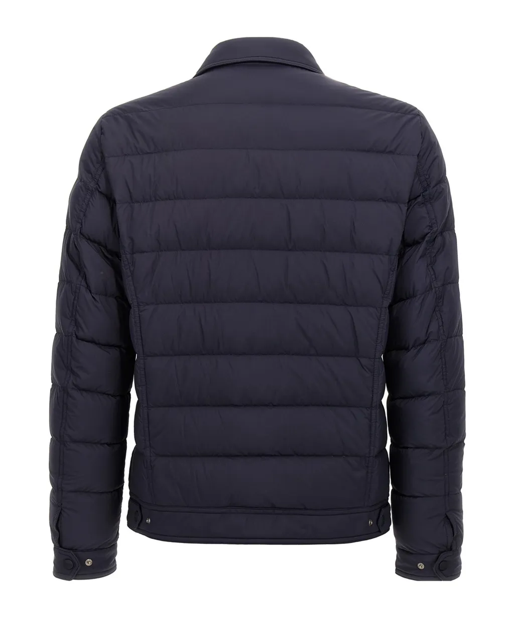 Snap-Buttoned Quilted Down Jacket