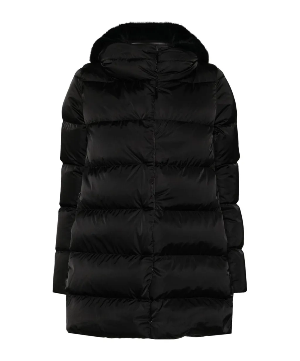 Hooded Quilted Down Coat
