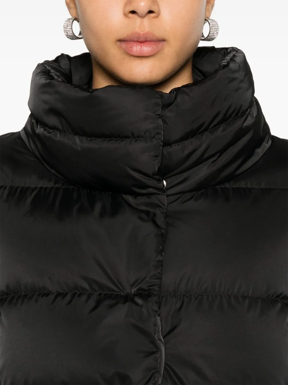Hooded Quilted Down Coat