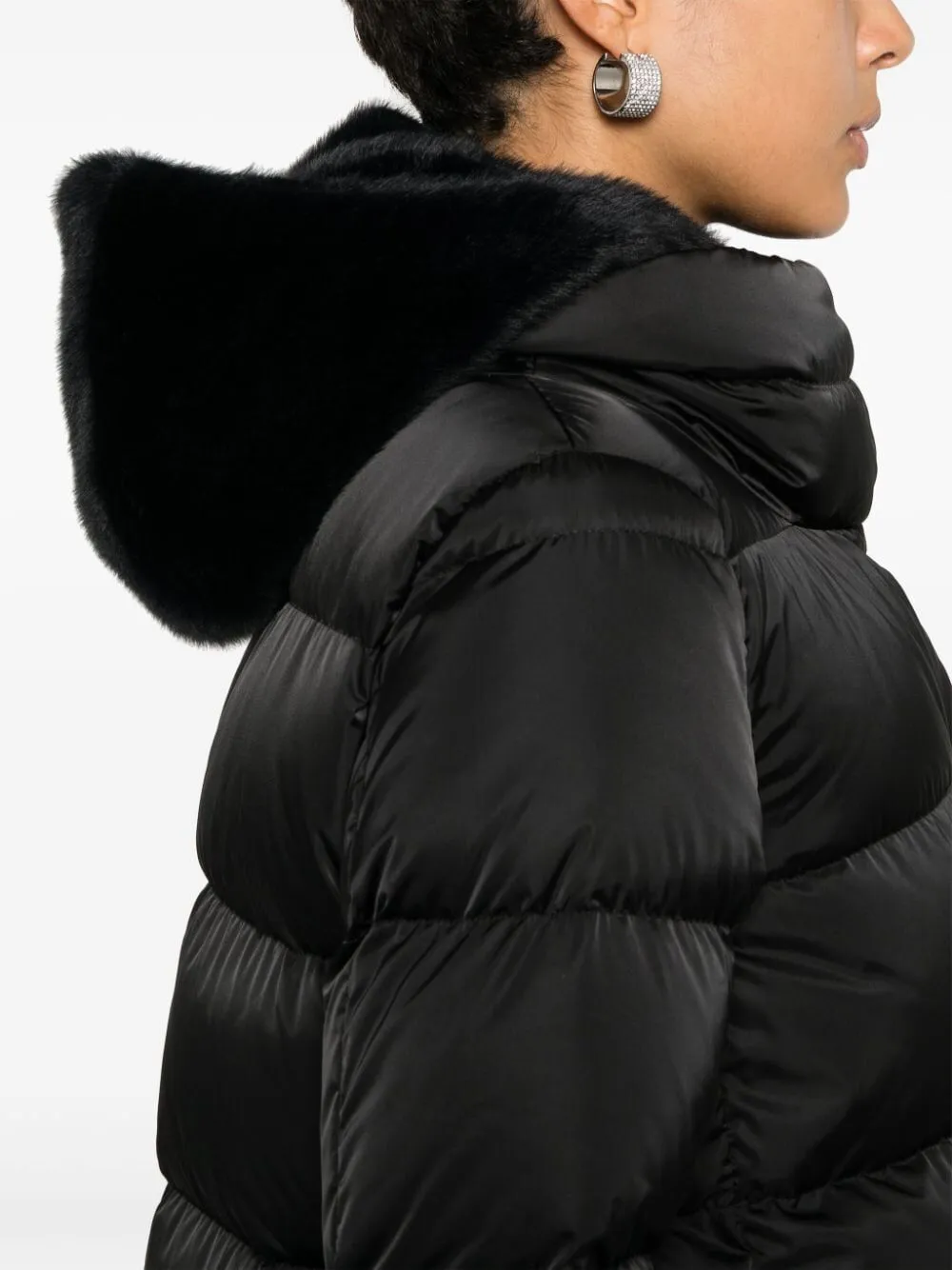 Hooded Quilted Down Coat