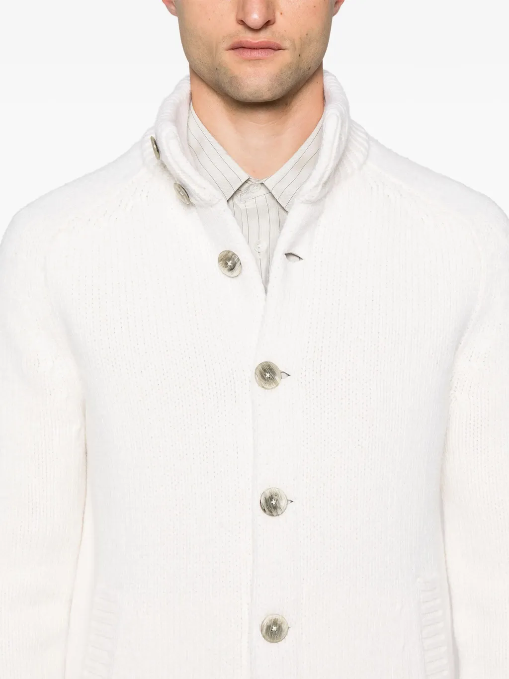 High Neck Knitted Bomber Jacket