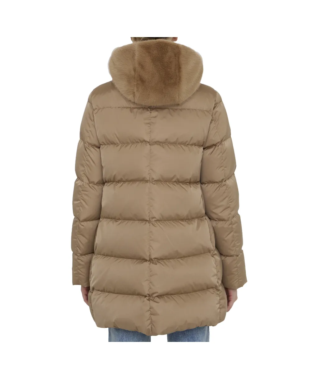 Hooded Quilted Down Coat