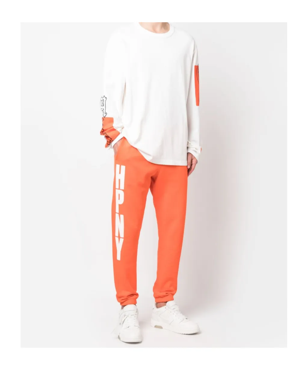 Hpny-Print Tapered Track Pants