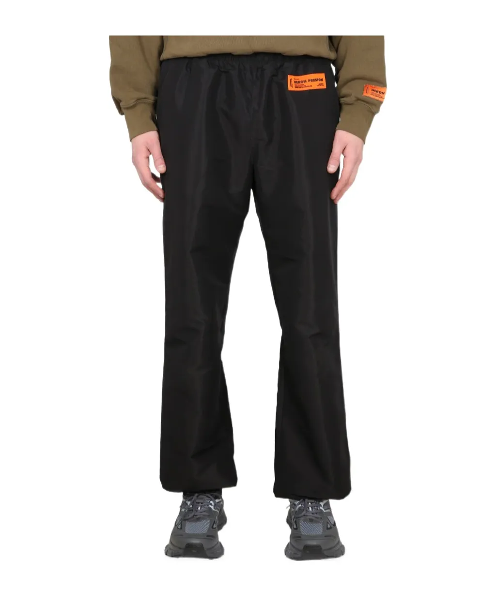 Logo Patch Wide Leg Pants