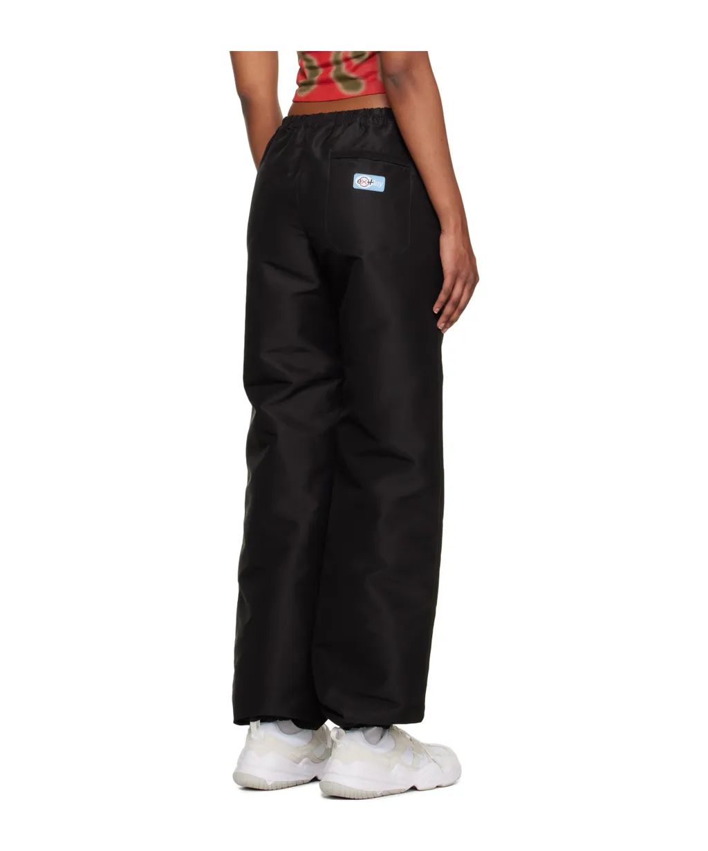 Logo Patch Wide Leg Pants