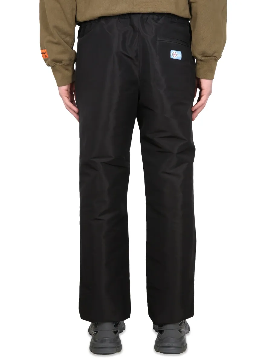 Logo Patch Wide Leg Pants