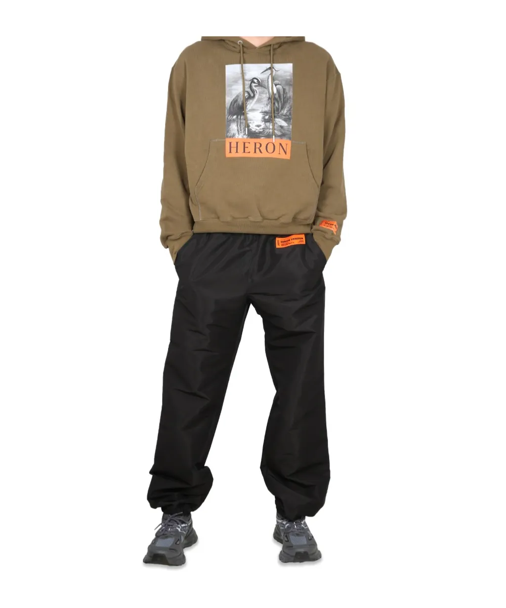 Logo Patch Wide Leg Pants