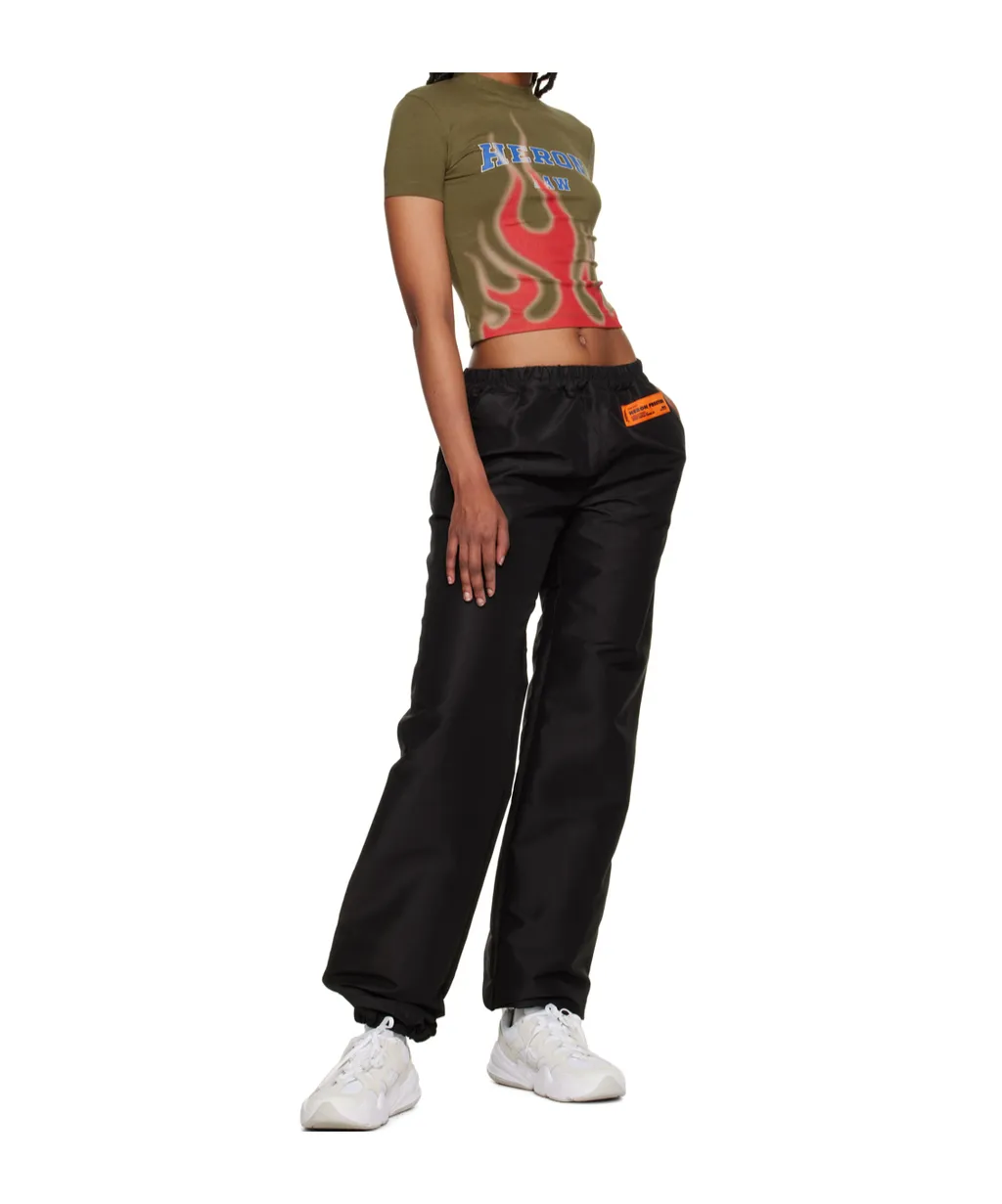 Logo Patch Wide Leg Pants