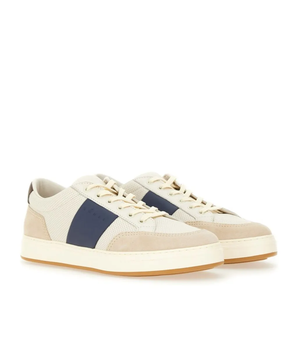 Logo Embossed Lace-Up Sneakers