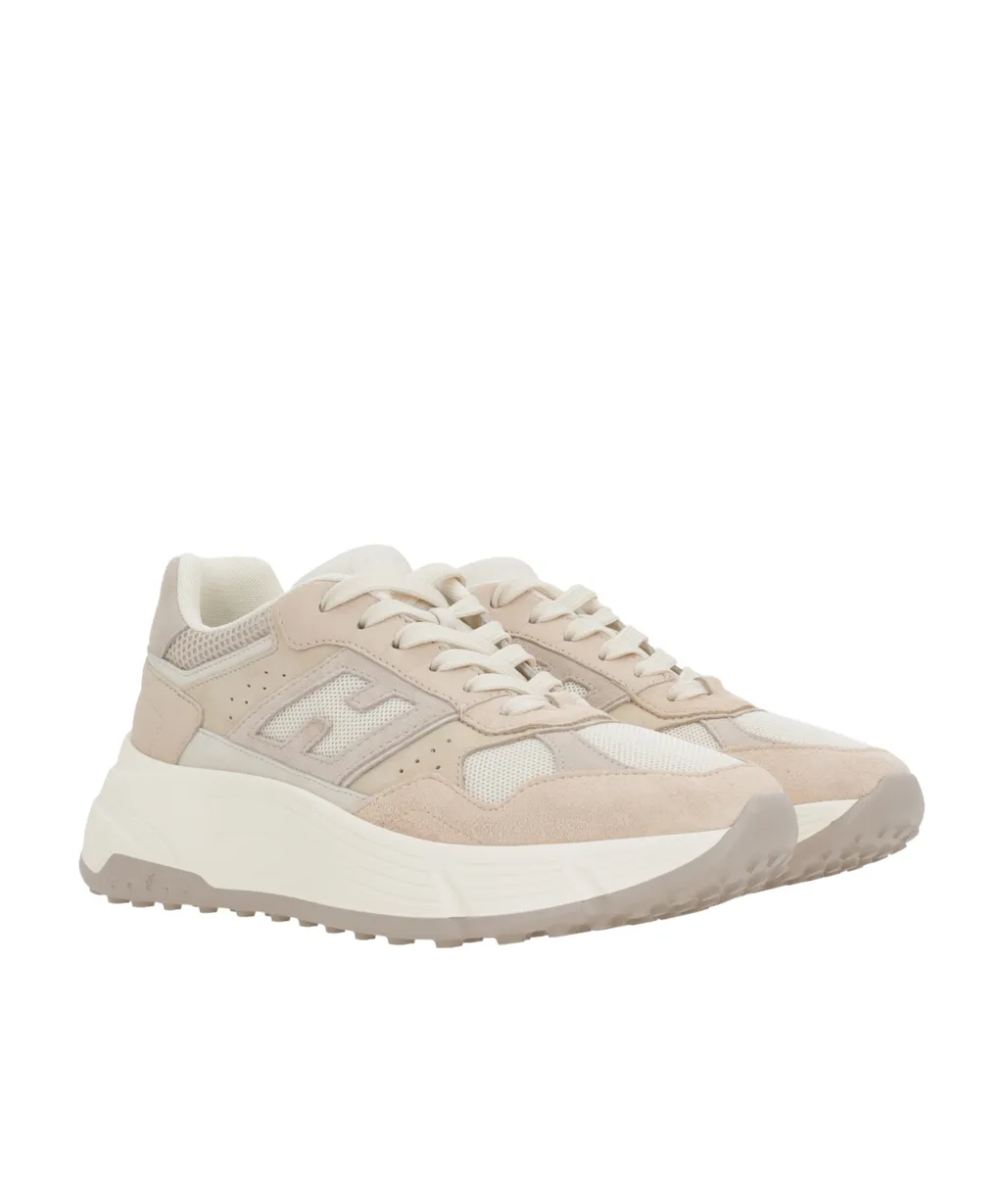 Panelled Lace-Up Sneakers