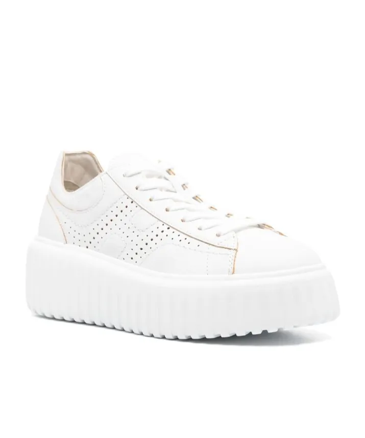 Side H Perforated Detailed Sneakers