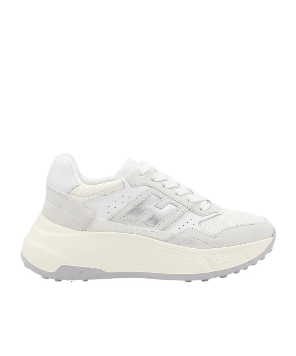Panelled Lace-Up Sneakers
