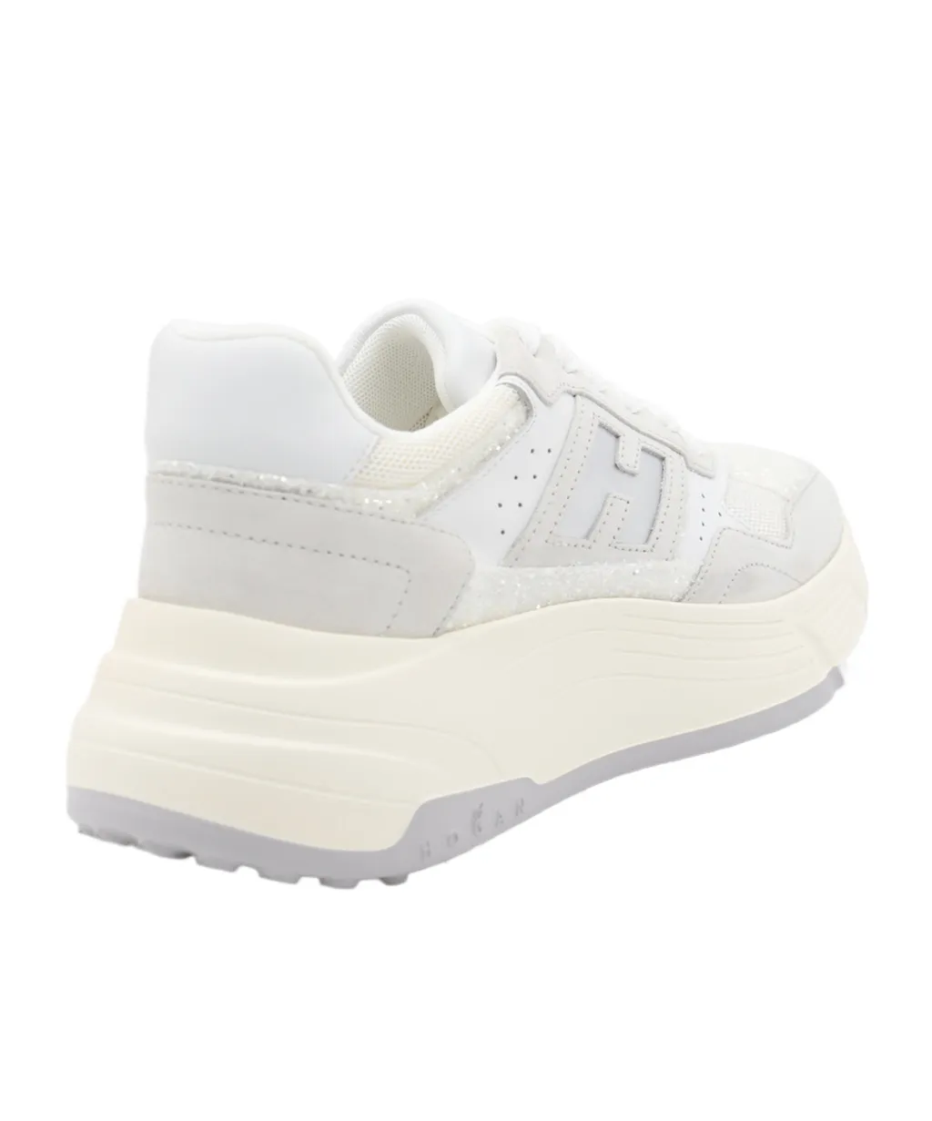 Panelled Lace-Up Sneakers