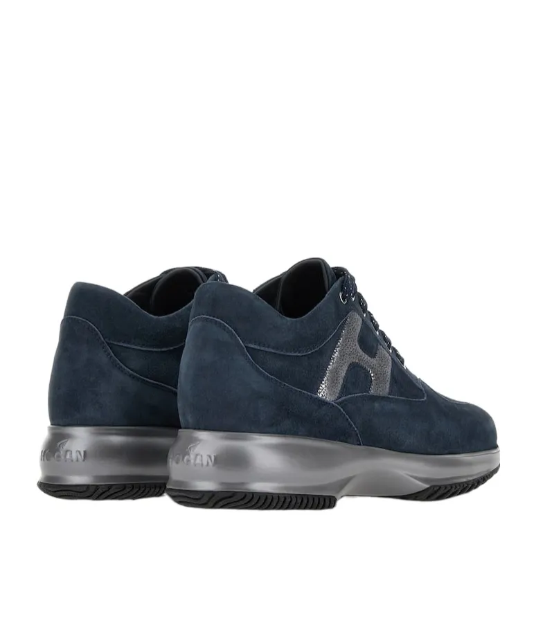 Interactive Round Toe Lace-Up Sneakers