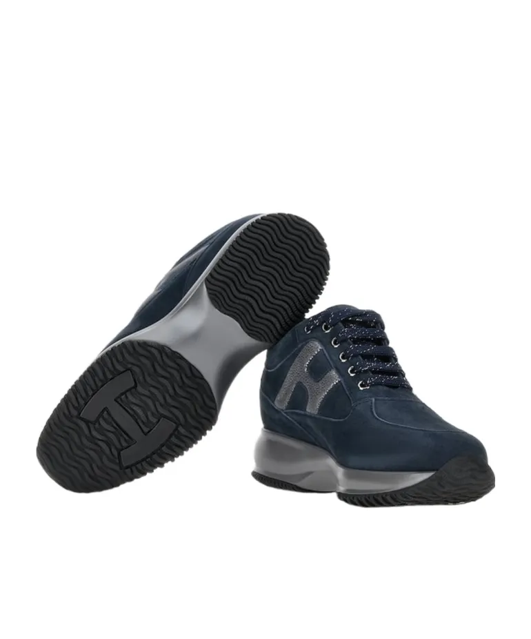 Interactive Round Toe Lace-Up Sneakers