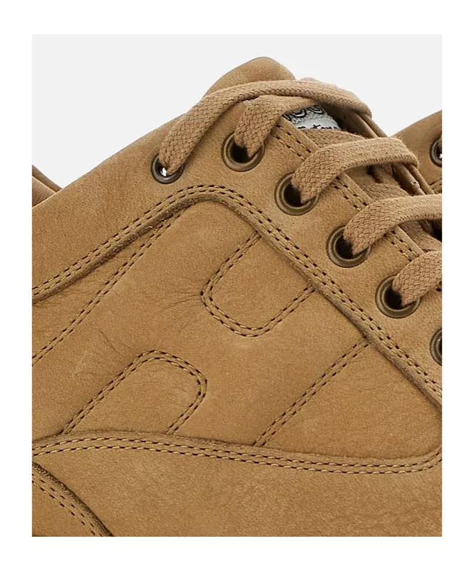 Interactive Lace-Up Leather Sneakers