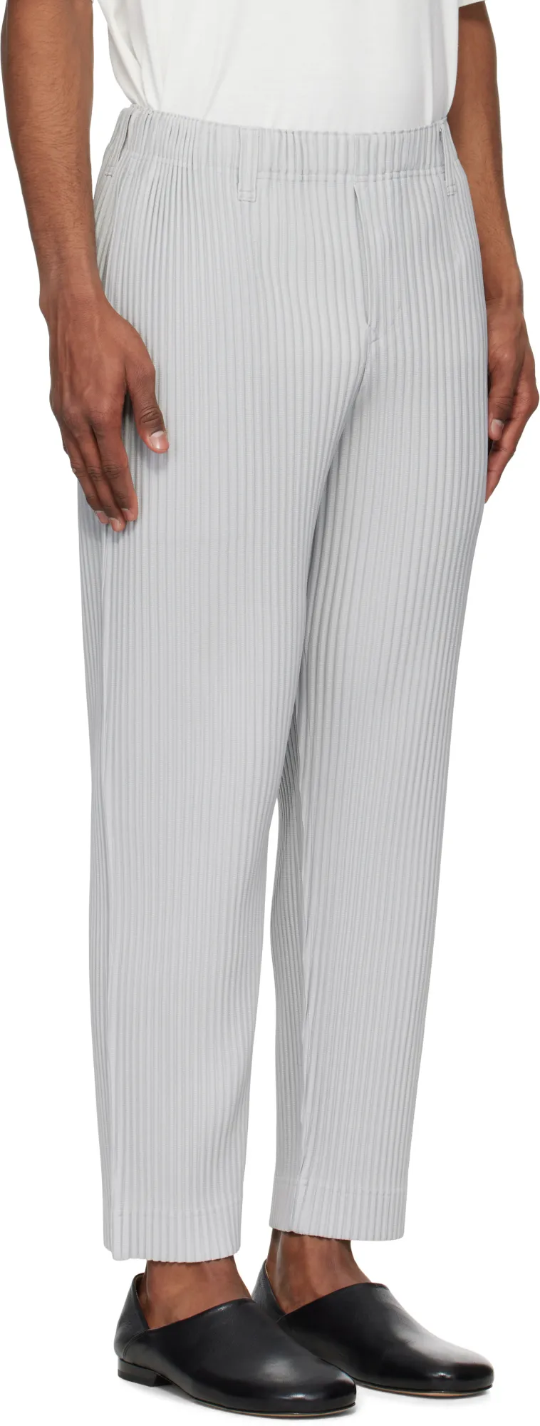 Pleated Straight-Leg Trousers