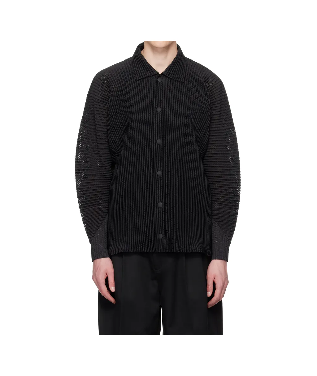 Long-Sleeved Mesh Shirt