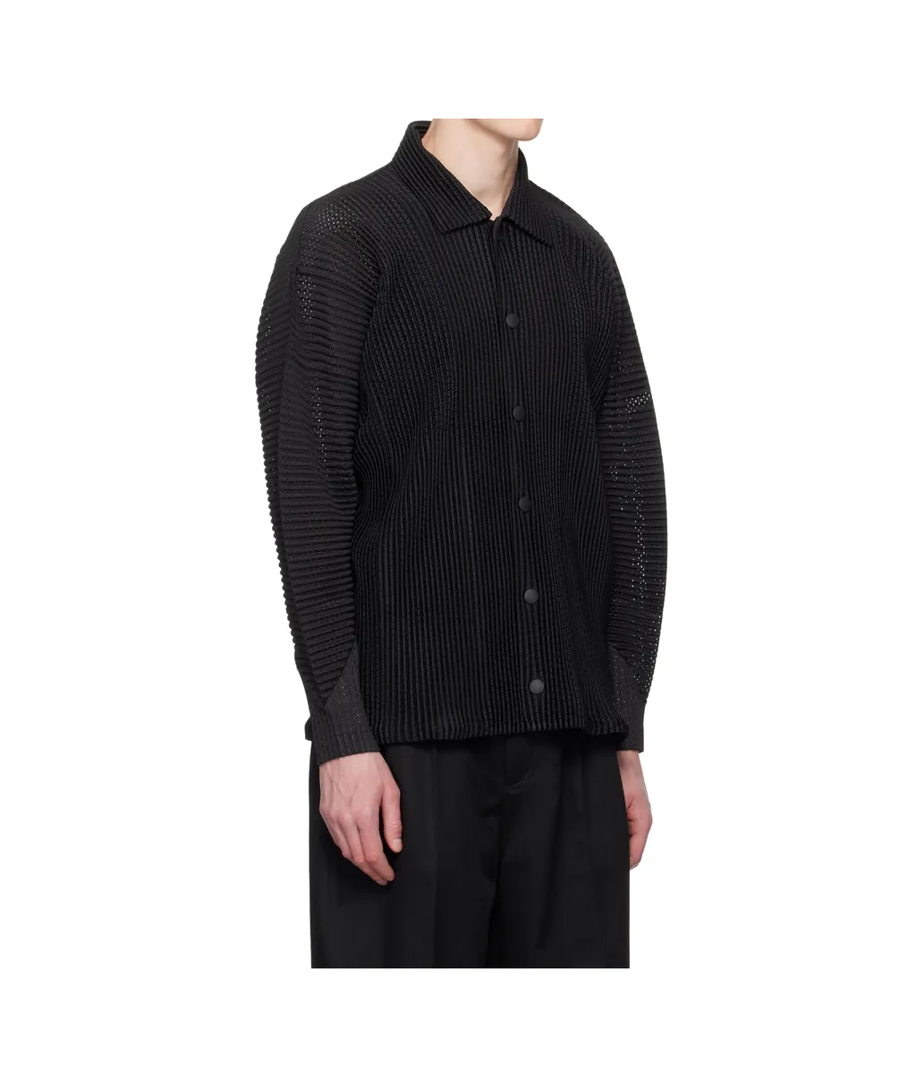 Long-Sleeved Mesh Shirt