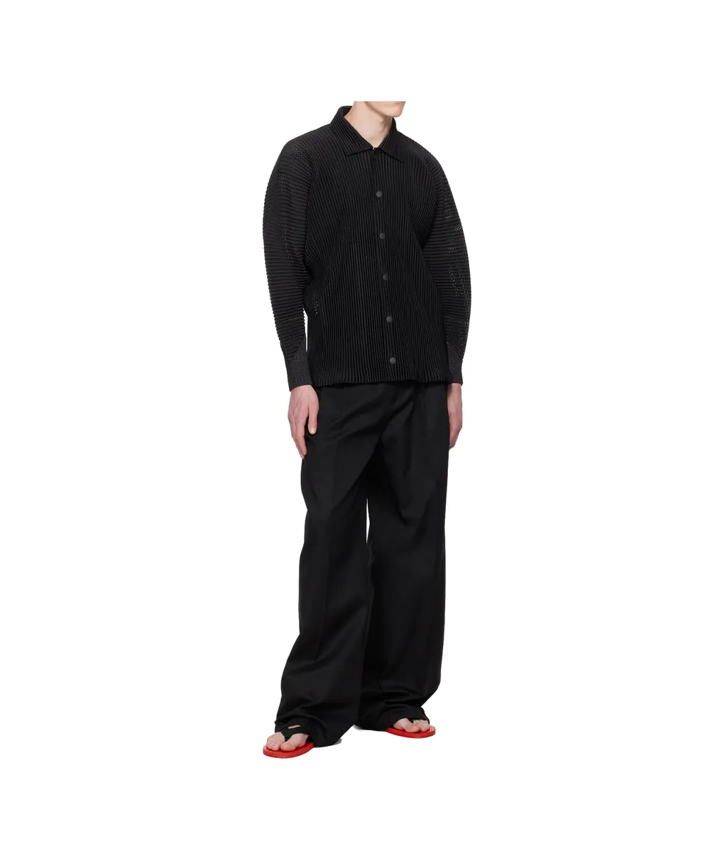 Long-Sleeved Mesh Shirt