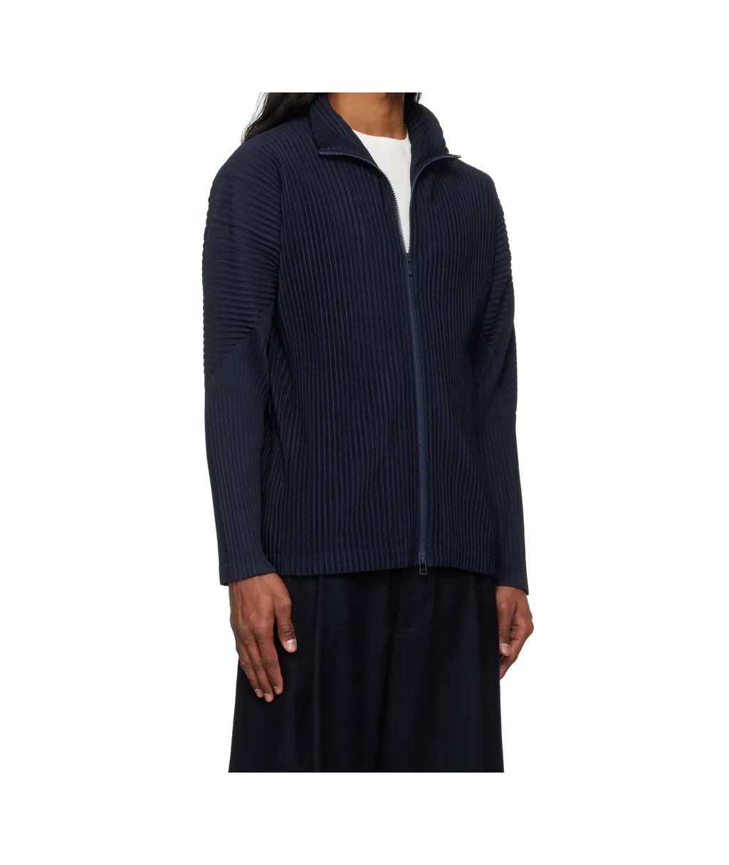 Zip-Up Pleated Jacket