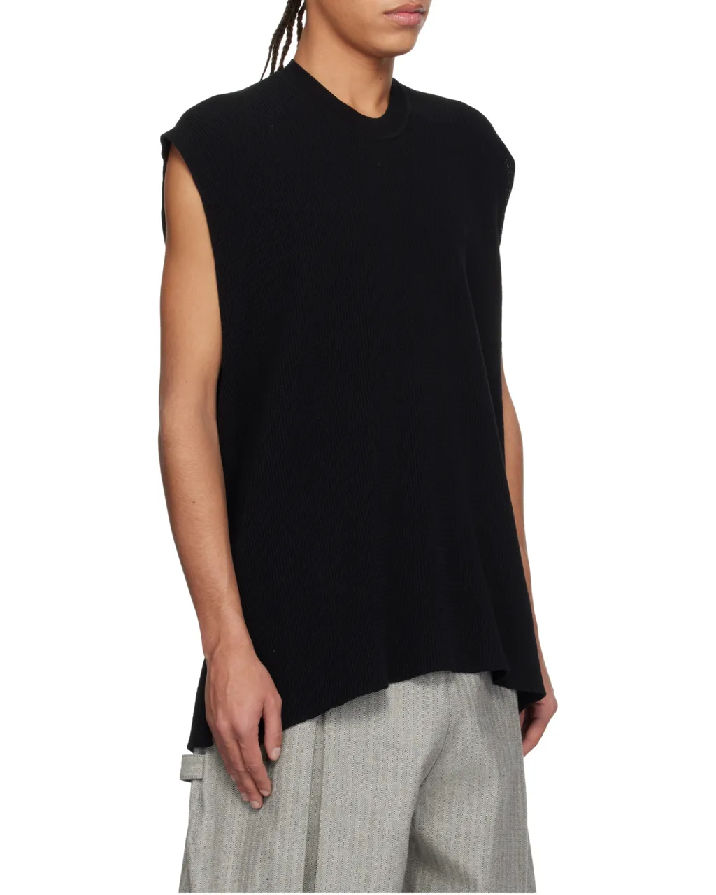 Tight Twist Cotton Knit Vest