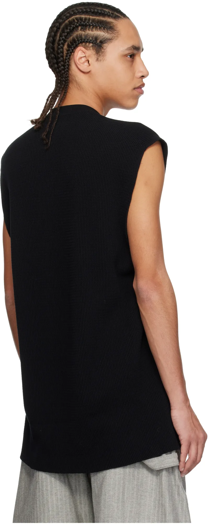 Tight Twist Cotton Knit Vest