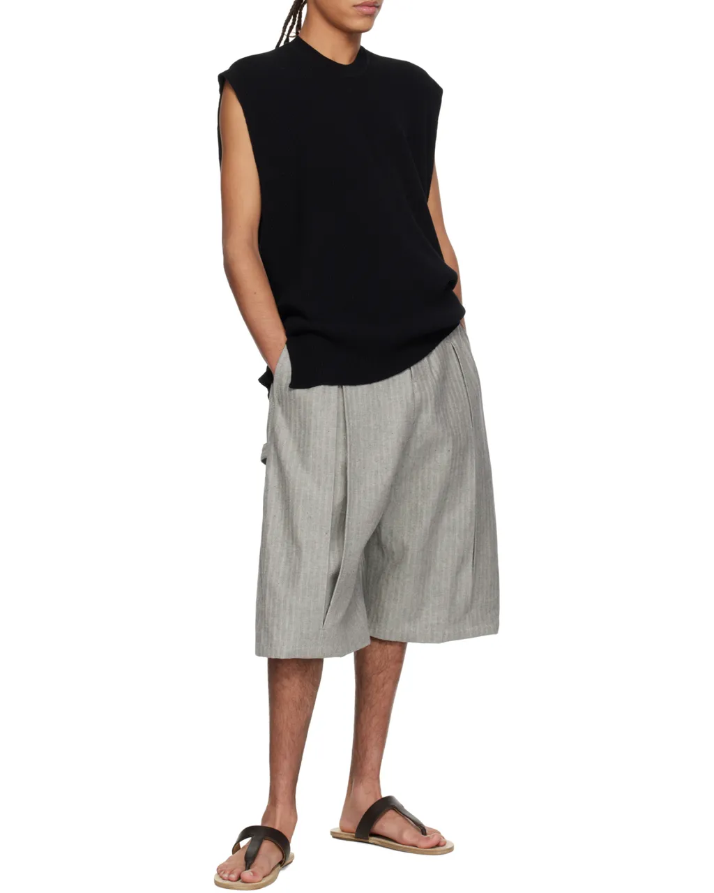 Tight Twist Cotton Knit Vest