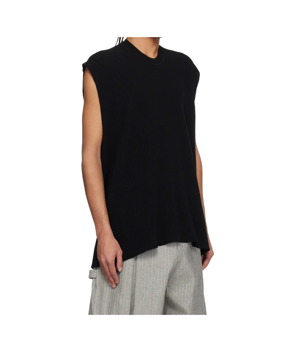 Tight Twist Cotton Knit Vest