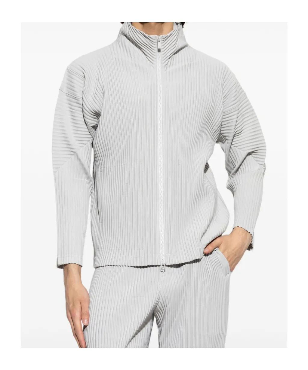 Zip-Up Pleated Jacket