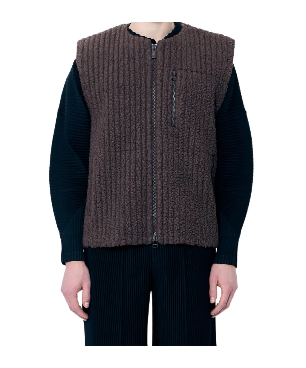 Fleeced Pleats Gilet