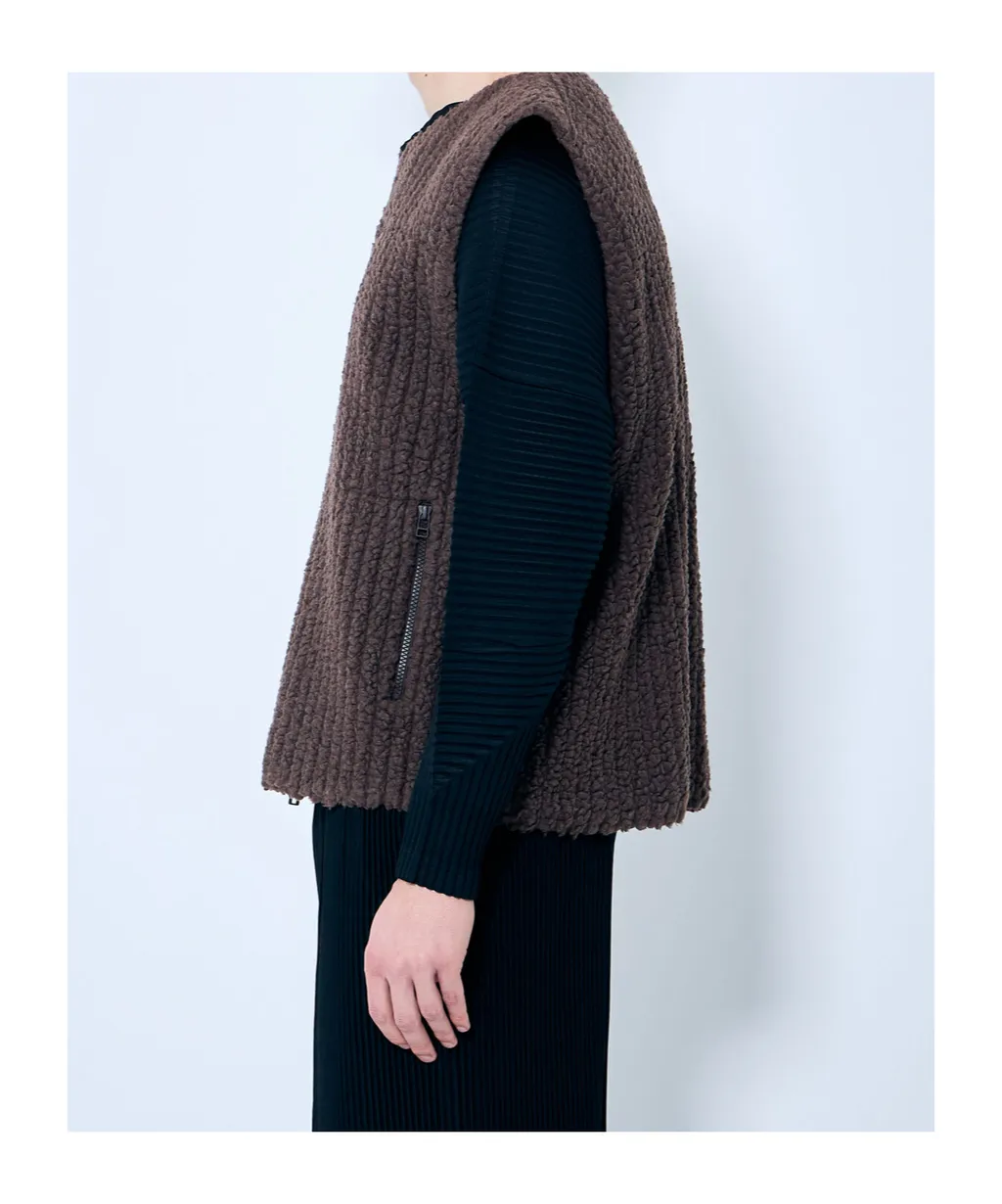 Fleeced Pleats Gilet