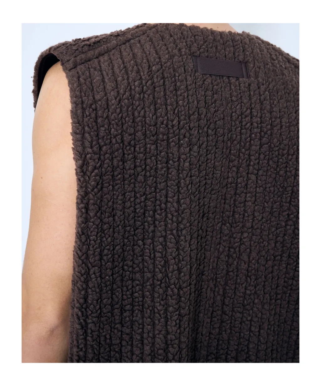 Fleeced Pleats Gilet
